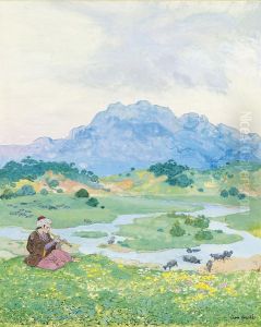 One Day He Was Sitting Watching His Flock