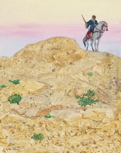 He Waits For Doreid On Horseback