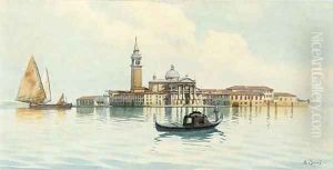 San Giorgio di Maggiore from the Lagoon, Venice by Emilio Boni
