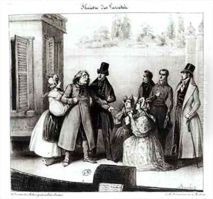 Performance of 'Le Pere Goriot' by Honore Balzac (1799-1850) at the Theatre des Varietes Performance of 'Le Pere Goriot' by Honore Balzac (1799-1850) at the Theatre des Varietes
