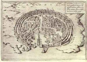 View of Rhodes by Georges Brun