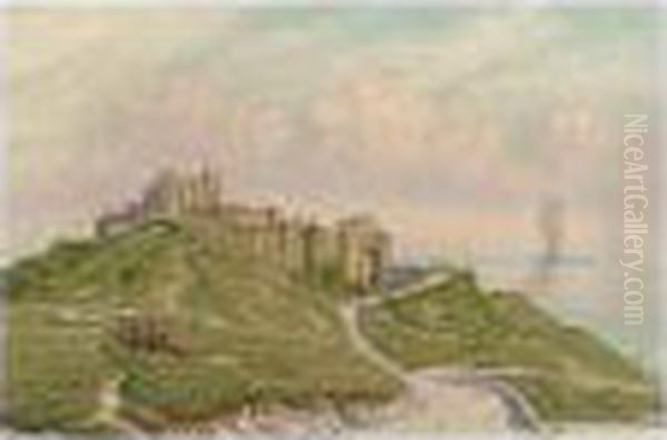 B. Fl.1854-1878, Dover Castle,
Signed And Dated L.l.: J.m.carrick/1880, Oil On Canvas, 20 By 31 Cm.; 8
By 12 In - view 1