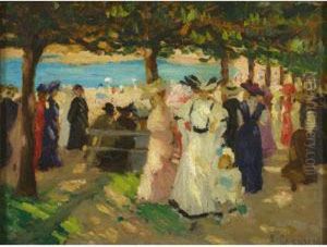 Promenade At Manly by Ethel Carrick-Fox