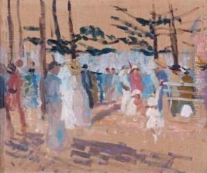 Promenading In The Gardens by Ethel Carrick-Fox