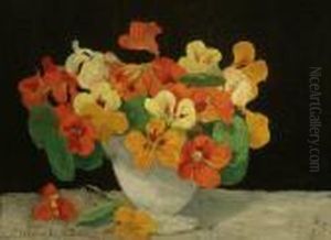 Nasturtiums by Ethel Carrick-Fox
