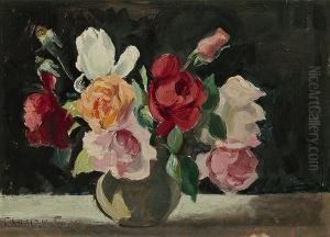 Bowl Of Roses by Ethel Carrick-Fox