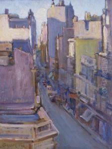 Looking East From The Studio, Little Collins Street, Melbourne by Ethel Carrick-Fox