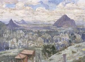Glass House Mountains, Queensland by Ethel Carrick-Fox