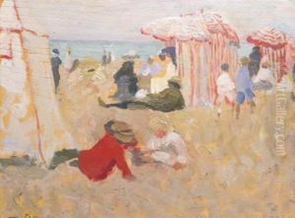 A Grey Day On The Beach by Ethel Carrick-Fox