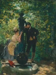 Rendezvous At The Well by Pierre Carrier-Belleuse