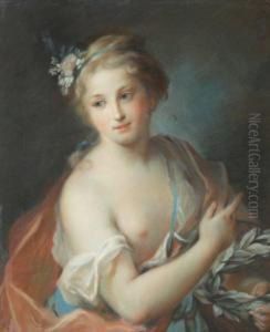 Portrait De Femme by Rosalba Carriera
