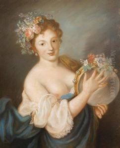 Lady With Tambourine by Rosalba Carriera