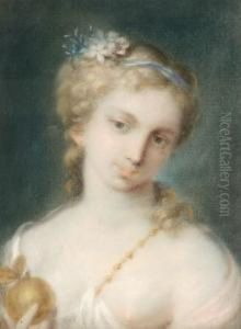 Carrera . "ritratto Di Fanciulla" by Rosalba Carriera