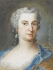 Portrait Of Countess D'orsini, Bust-length by Rosalba Carriera