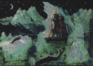 The Barque Harmony In The Ice Off The Labrador Coast