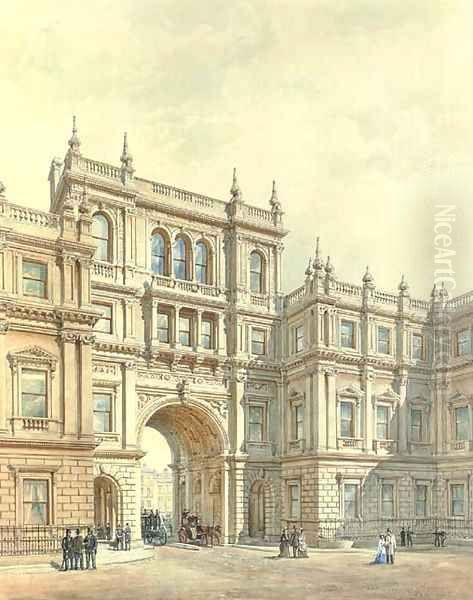 New Burlington House from the courtyard, circa 1840 - view 1