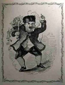 Santa Claus illustration for a poem by Clement C. Moore by T.C. Boyd