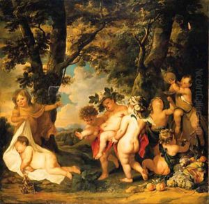 A Bacchanale by Thomas Willeboirts Bosschaert