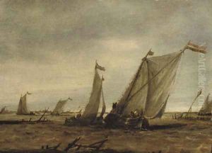 Fishing boats in choppy waters