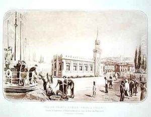 The factory and administration building in the port of Beirut