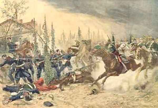 The Dragoons at the Battle of Gravelotte on the 16th August 1870 - view 1