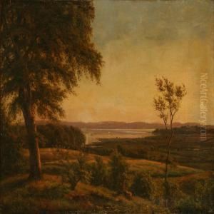 Autumn Landscape With A View To A Fiord by Carsten Henrichsen