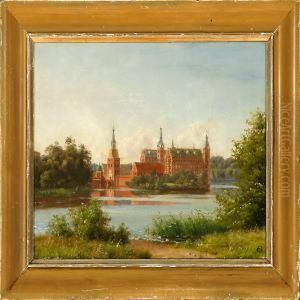 A View Towardsfrederiksborg Palace On A Calm Summer Day