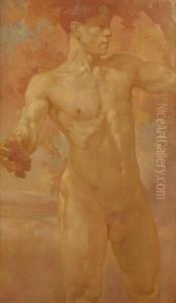 Nu Masculin A La Grappe De Raisins - view 1