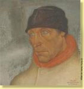 Homme Sur Fond De Paysage Avec Moulin by Anto Carte