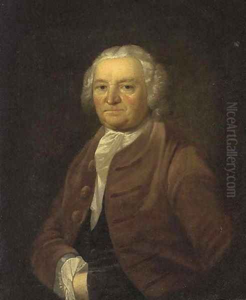 Portrait of a gentleman, bust-length, in a brown jacket - view 1