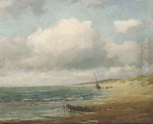 Aan het Noordzeestrand beach with a Bomschuit