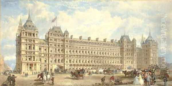 Competition Design for St Pancras Station, circa 1870 - view 1