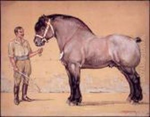 Cheval Et Dresseur by Eugene Cartier