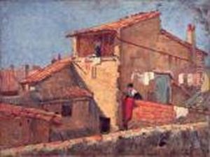 Arlesienne Sur Les Toits by Eugene Cartier