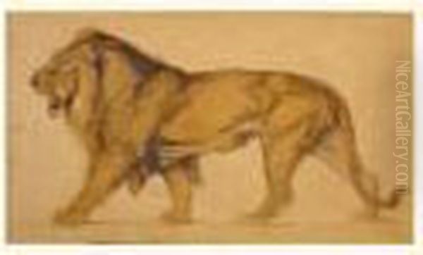 Lion Marchant De Profil - view 1