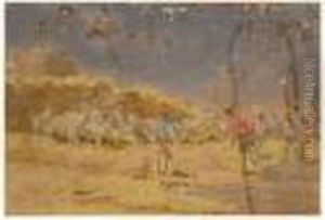 Scene De Fenaison by Eugene Cartier