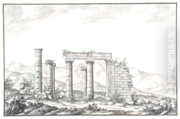 View of the ruins of an Ionic temple at Sardis, probably the Temple of Neptune - view 1