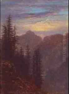 Abendliche Mittelgebirgslandschaft by Carl Gustav Carus