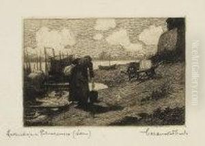 Lavandaia A Pescarenico (lecco) by Carlo Casanova
