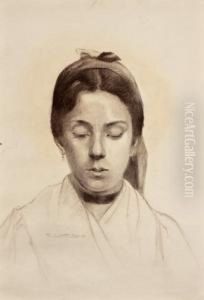 "retrato De Joven" by Ramon Casas