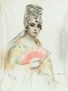 Espagnole A L'eventail by Ramon Casas