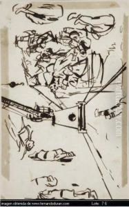 Dibujo A Tinta Sobre Papel Firmado by Ramon Casas