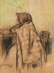 Joven Con Mantilla by Ramon Casas