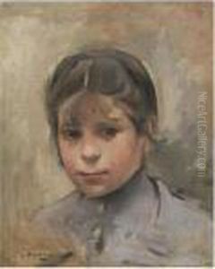 Nina (portrait Of A Girl) by Ramon Casas