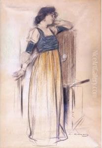 Retrato De Una Joven (portrait Of A Lady) by Ramon Casas
