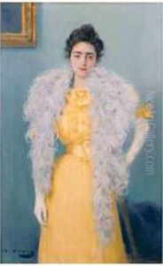 Mujer Con Boa (woman With Boa) by Ramon Casas