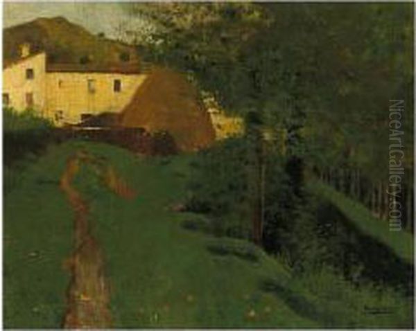 Granja Con Almiar, Benet De Bages (farmyard With Haystack, Benet De Bages) - view 1