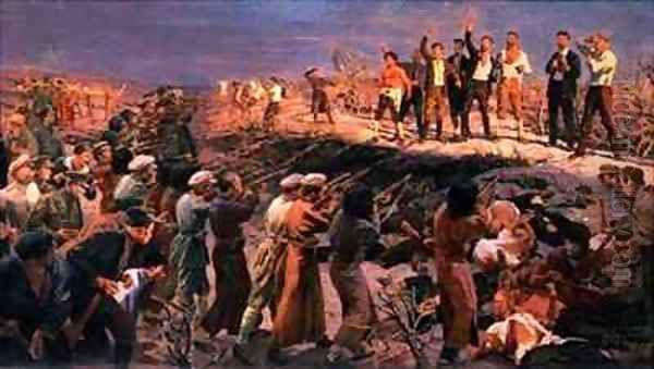 Study for 'The Execution of the Twenty Six Baku Commissars' - view 1
