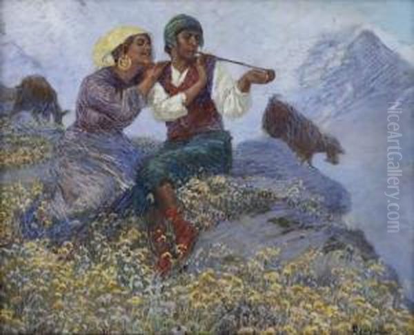 Jeune Couple De Chevriers - view 1
