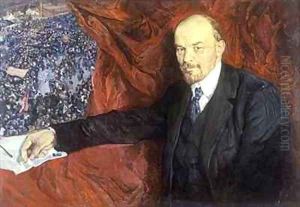 Vladimir Ilyich Lenin (1870-1924) and a Demonstration